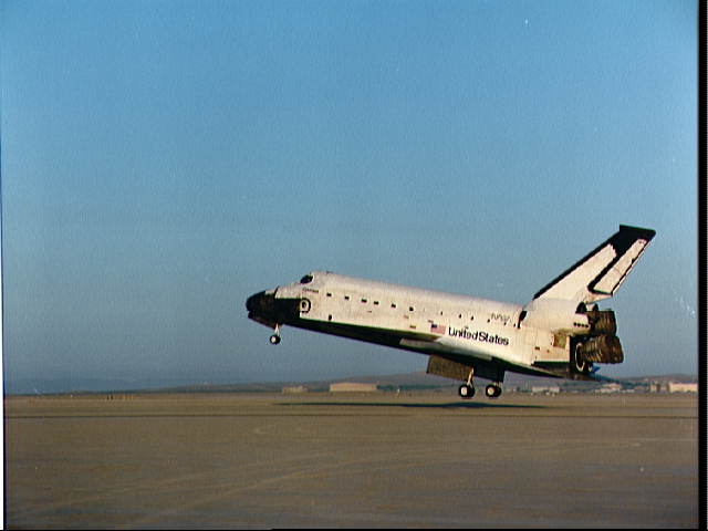 Image result for sts-27 landing