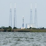 Falcon 9 launches Dragon CRS-2. Credit: Melanie Lee / Zero-G News