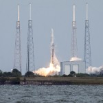 Falcon 9 launches Dragon CRS-2. Credit: Melanie Lee / Zero-G News