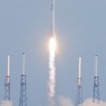 Falcon 9 launches Dragon CRS-2. Credit: Melanie Lee / Zero-G News