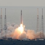 Clear of the strongback, the CRS-2 mission roars away fron LC-40. Credit: NASATech.net
