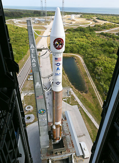 Rollout of Atlas V SBIRS GEO-2, Cape Canaveral AFS. Credit: United Launch Alliance Rollout of Atlas V SBIRS GEO-2, Cape Canaveral AFS. Credit: United Launch Alliance