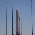 Orbital Sciences Corp. completed roll-out of the first fully-integrated Antares rocket to the Mid-Atlantic Regional Spaceport Pad-0A at NASA's Wallops Flight Facility on Saturday, April 6. Orbital has confirmed an April 17 target launch date for the rocket test flight with a planned liftoff of 5 p.m. EDT. Orbital is testing the Antares rocket under NASA's Commercial Orbital Transportation Services (COTS) program. NASA initiatives like COTS are helping develop a robust U.S. commercial space transportation industry with the goal of achieving safe, reliable and cost-effective transportation to and from the space station and low-Earth orbit. For more information on the launch, Wallops, and NASA initiatives like COTS, see www.nasa.gov/centers/wallops/missions/antares.html Credit: NASA/Wallops/Brea Reeves