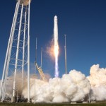 NASA commercial space partner Orbital Sciences Corporation launched its Antares rocket at 5 p.m. EDT, Sunday, April 21, from the new Mid-Atlantic Regional Spaceport Pad-0A at the agency's Wallops Flight Facility in Virginia. The completed flight paves the way for a demonstration mission by Orbital to resupply the space station later this year. (NASA/Chris Perry)