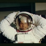 Astronaut Bruce McCandless modeling the EMU/MMU