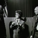 Science student experimenter Todd Nelson with STS-3 crew Lousma and Fullerton