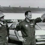 Views of STS-3 crew during departure activites at Ellington with family