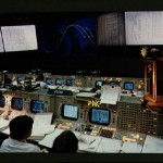 Wide angle view of MOCR activity during STS-3 mission
