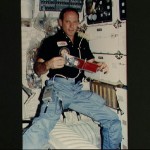 Commander Lousma with Bubble Separation Experiment