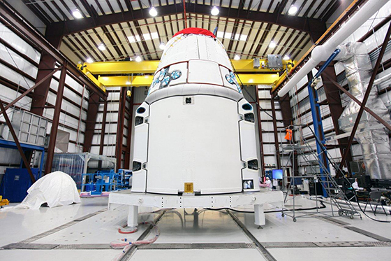 CRS-2 Dragon during prelaunch testing. Credit: SpaceX