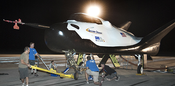 2013-3299-560 Dream Chaser is prepared for its inaugural free-flight test. Credit: Sierra Nevada Corporation.