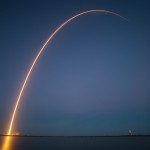 Falcon 9 and SES-8 launch from SpaceX's launch pad at Cape Canaveral. Credit: SpaceX