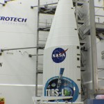 NASA showed off their newest communication satellite, TDRS-L, to the media yesterday at Astrotech's spacecraft processing facility.TDRS-L is scheduled for launch on January 23 onboard a United Launch Alliance Atlas V rocket. Photo Credit: Matthew Travis / Zero-G News