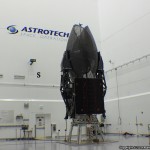 NASA showed off their newest communication satellite, TDRS-L, to the media yesterday at Astrotech's spacecraft processing facility.TDRS-L is scheduled for launch on January 23 onboard a United Launch Alliance Atlas V rocket. Photo Credit: Matthew Travis / Zero-G News