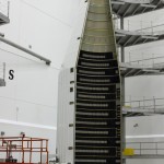 NASA showed off their newest communication satellite, TDRS-L, to the media yesterday at Astrotech's spacecraft processing facility.TDRS-L is scheduled for launch on January 23 onboard a United Launch Alliance Atlas V rocket. Photo Credit: Matthew Travis / Zero-G News