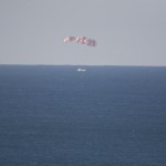 The SpaceX Dragon test article splashes down following a drop test over the Pacific Ocean, off the coast of Morro Bay, Calif. Image Credit: NASA/Kim Shiflett